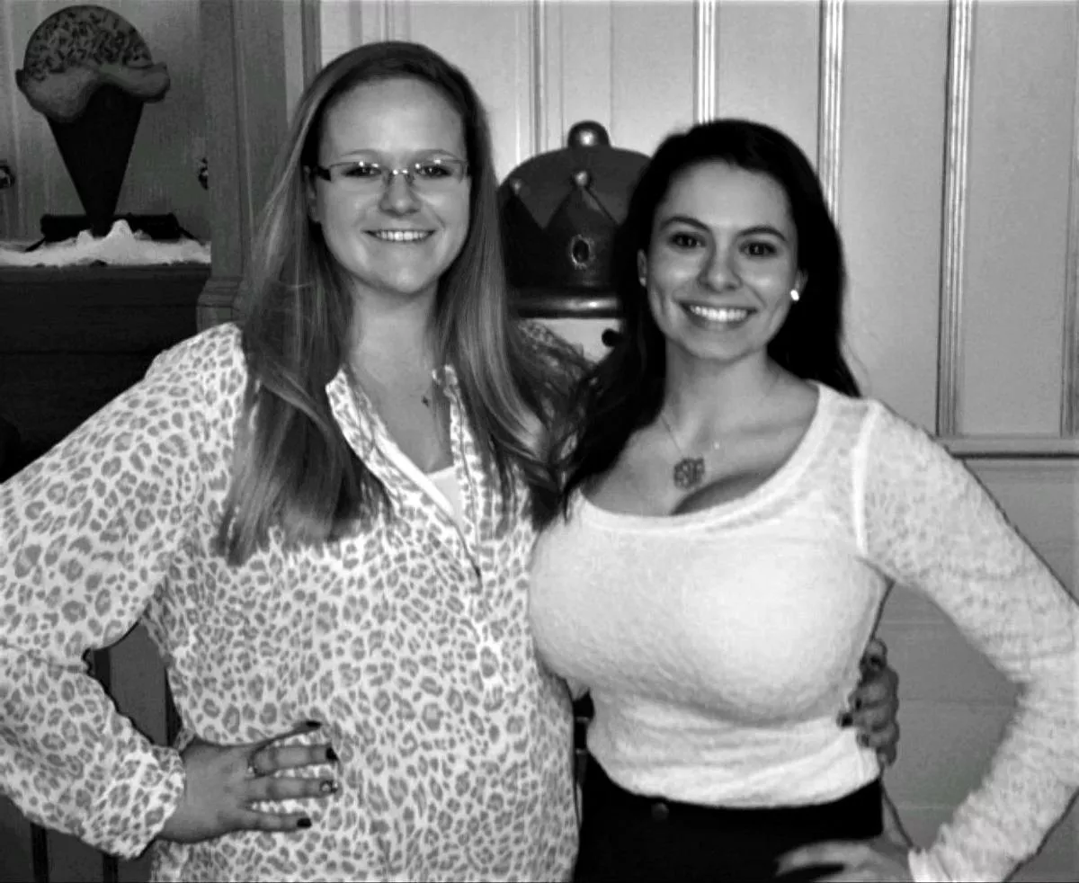 as big as her friend's head