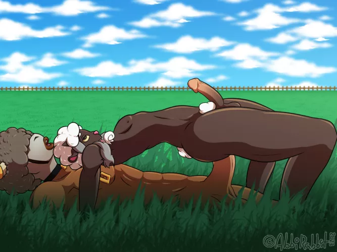 Bouffalant x Wooloo [MM] (AbbiRabbit)