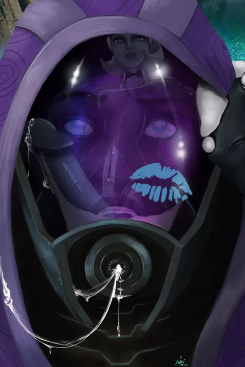 Edi breaching Tali's suit (skle)