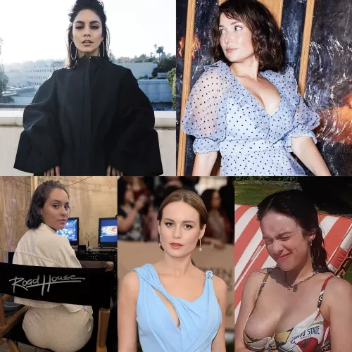 Feeling the intense need to be dominated and/or cucked by these fine ladies. Vanessa Hudgens, Milana Vayntrub, Daniela Melchior, Brie Larson, Billie Ellish.