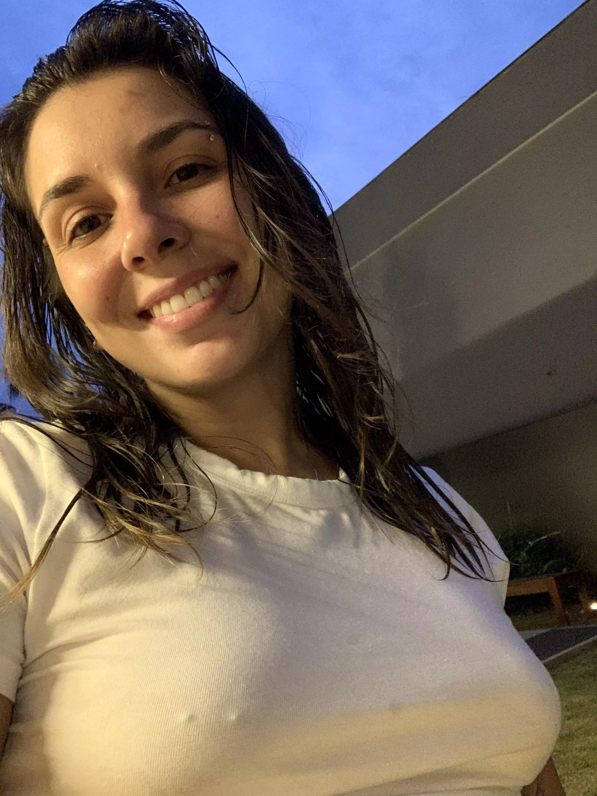 night walk after shower