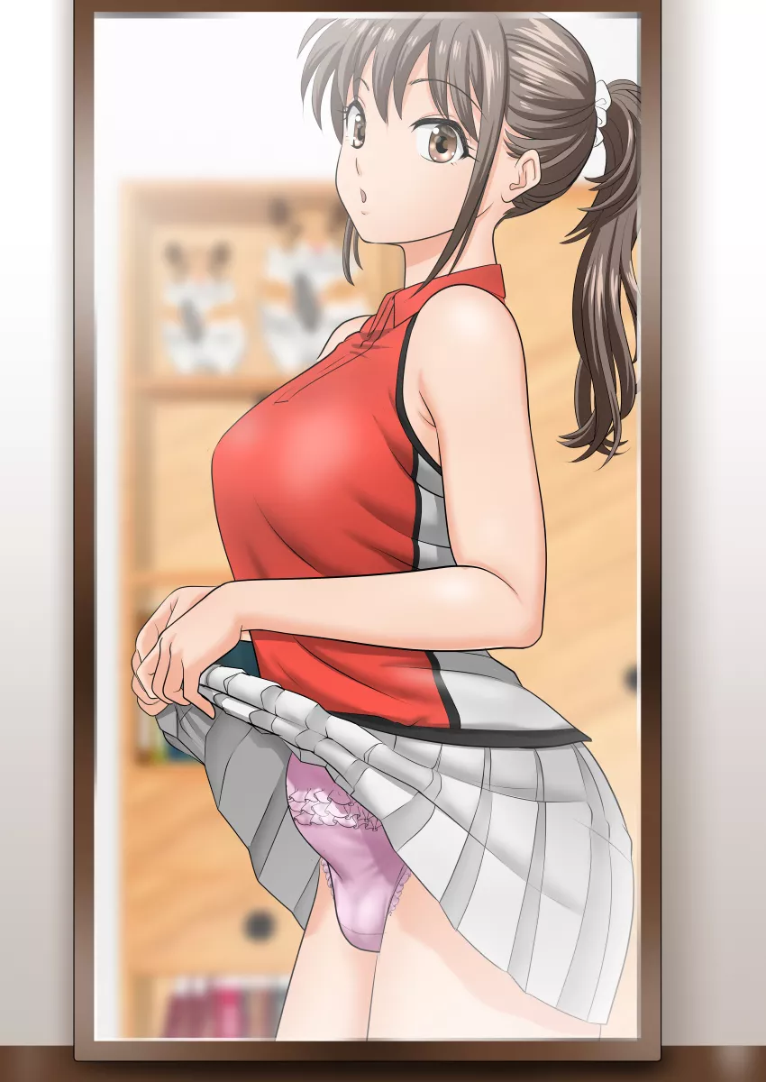 Not well hidden in her skirt