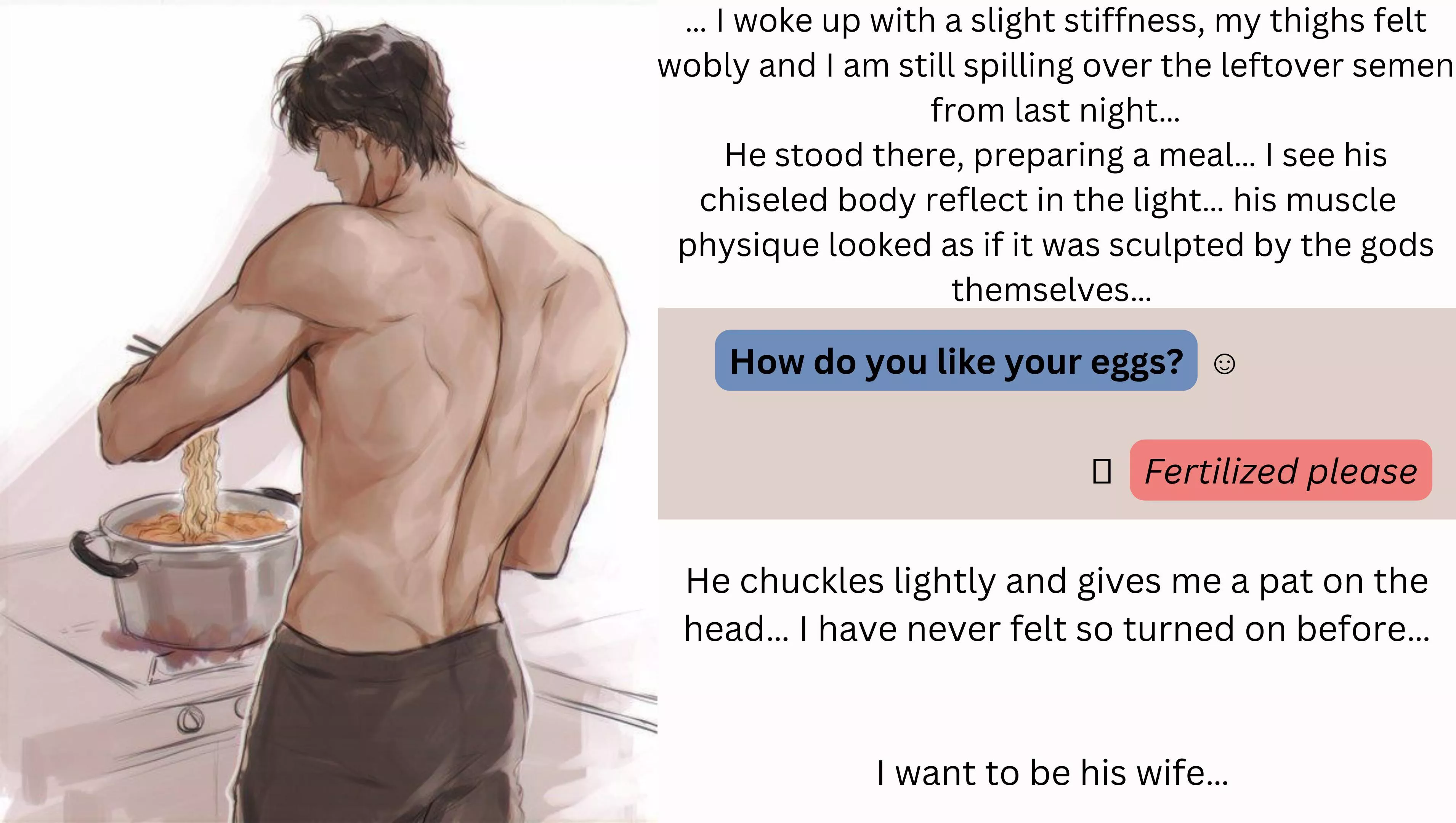 One night is all it took [FemalePOV] [Breakfast] [Breeding] [Male] [Creampie] [Headpat] [Wife] Artist: ァコゥチン (Pixiv)