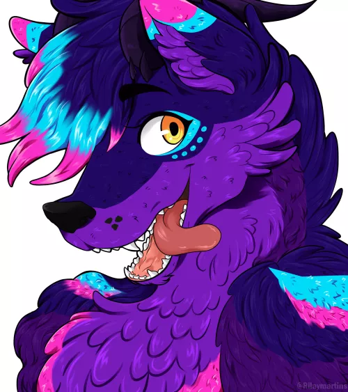 Party Wolf! 🥳 (Art by me) commissions open!