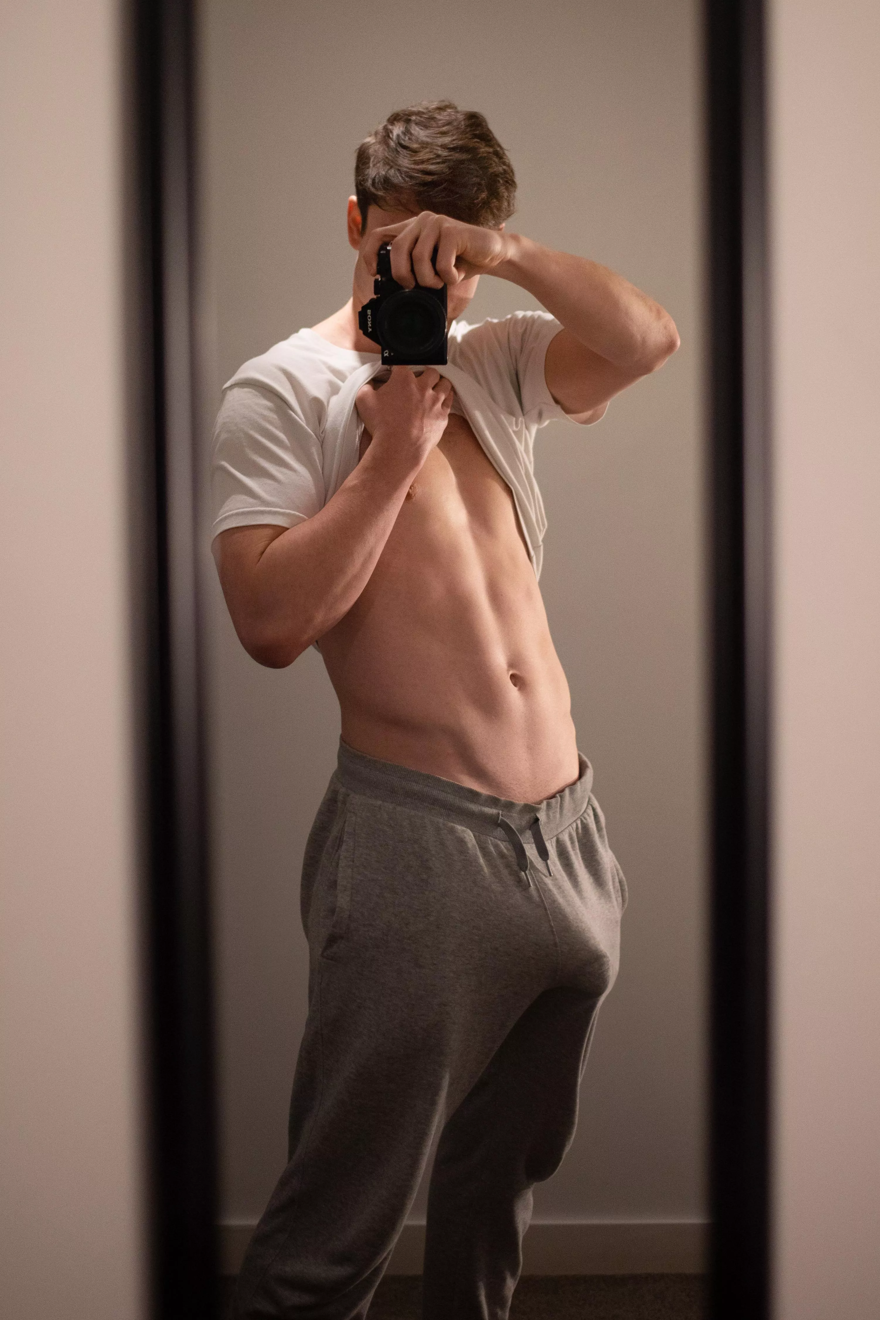 Peel these sweatpants off me with your mouth