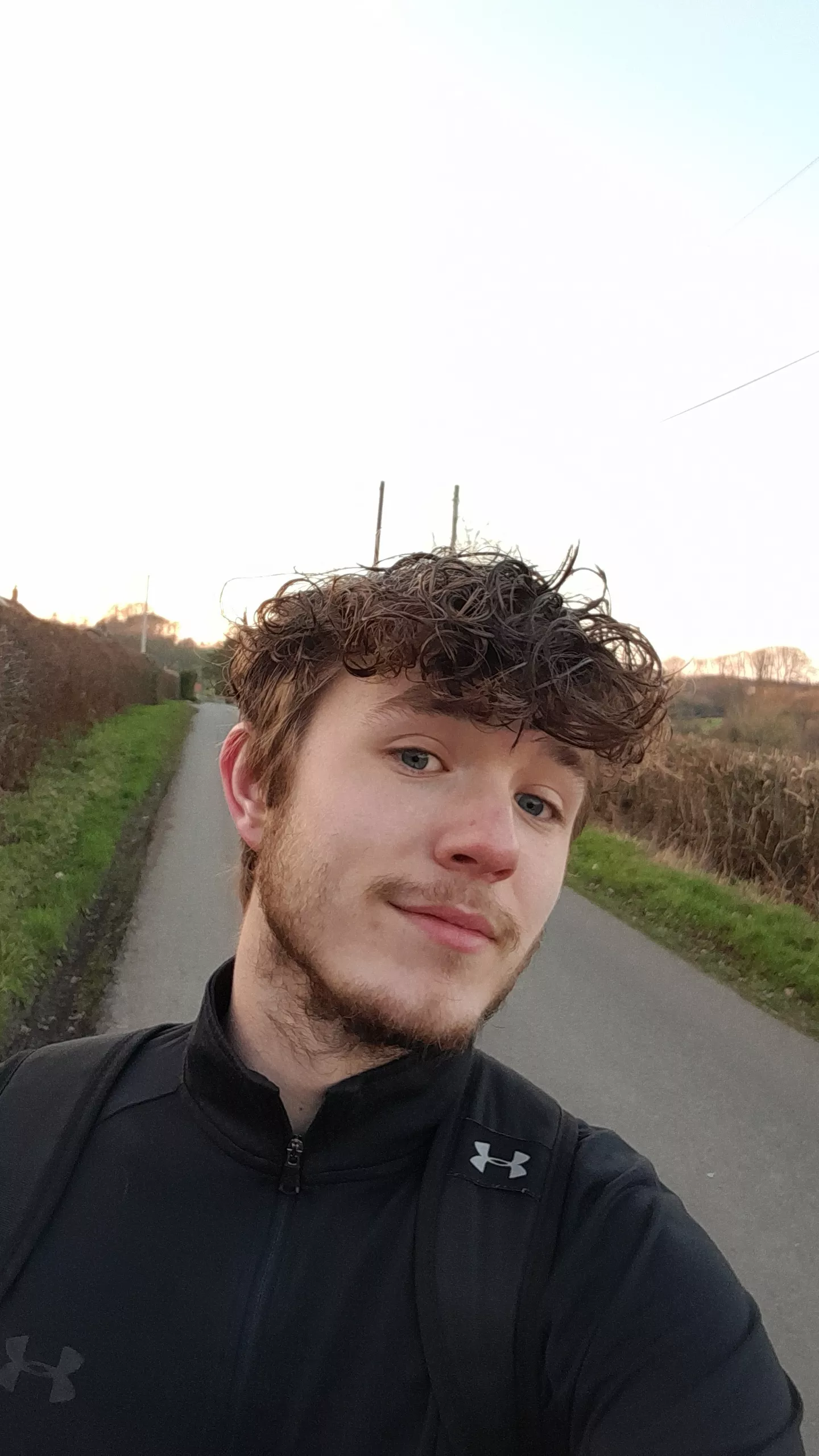 Somehow tamed my hair, definitely time for a clean up and shave 😂