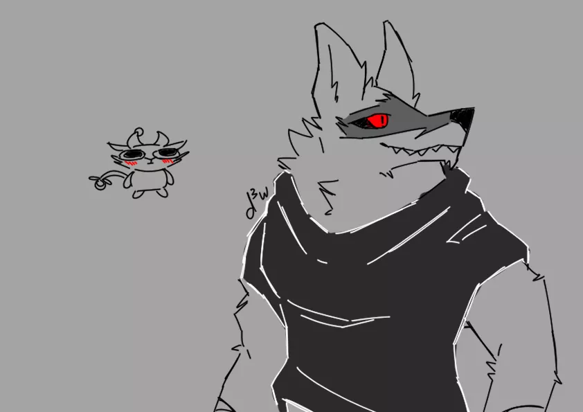 Admiring Death (art by me - @mead3wiedrop on twitter)