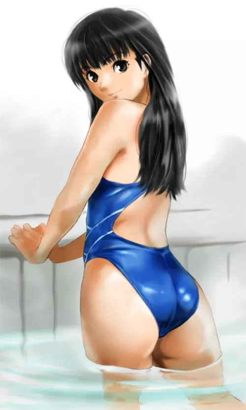 Ayatsuji Tsukasa in Blue Competition Swimsuit [Amagami SS]