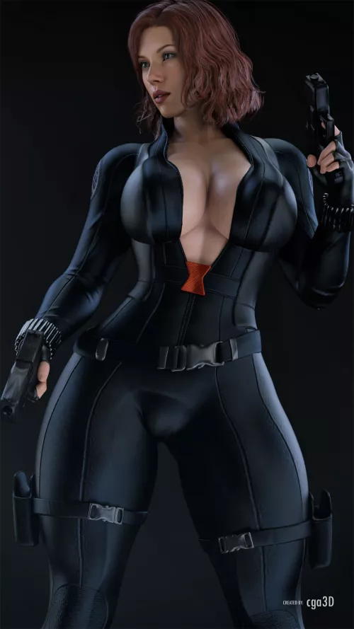 Black Widow ready for action (Cga3d) [Marvel]