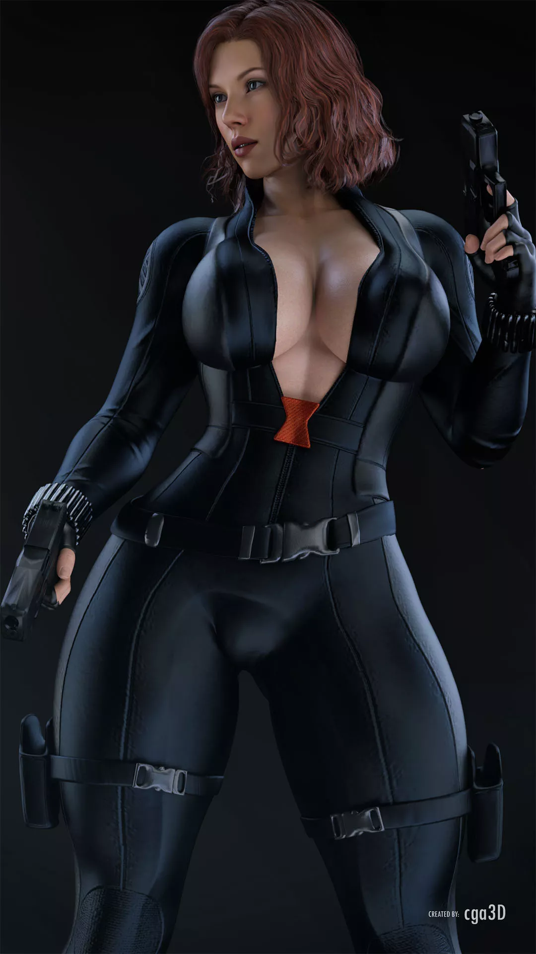 Black Widow ready for action (Cga3d) [Marvel]