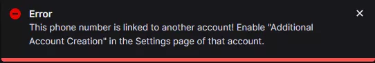 Can't connect phone number to my new twitch account because the phone number is already used. I don't know which account it is connected to, pls help
