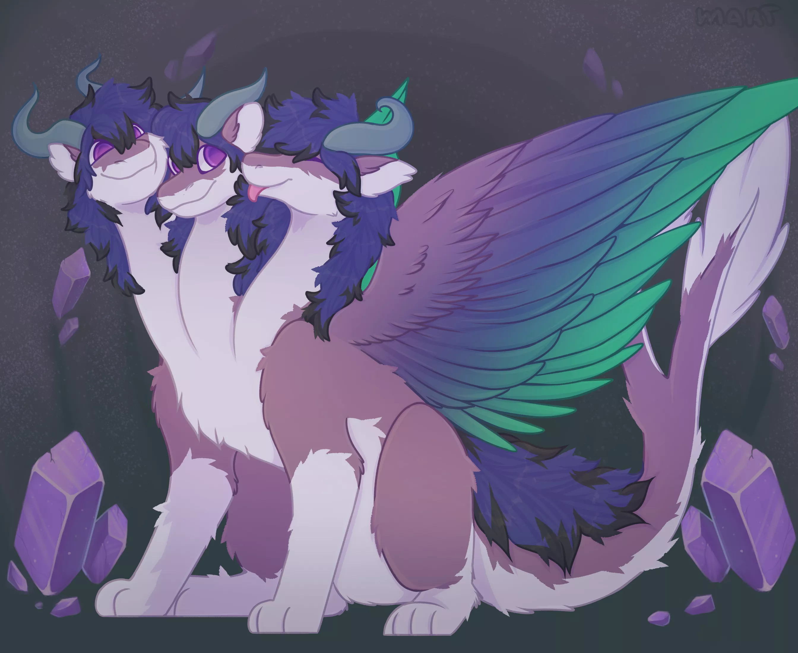 Cave hydra! (artwork by me, @martalomew on twitter, commissions open)