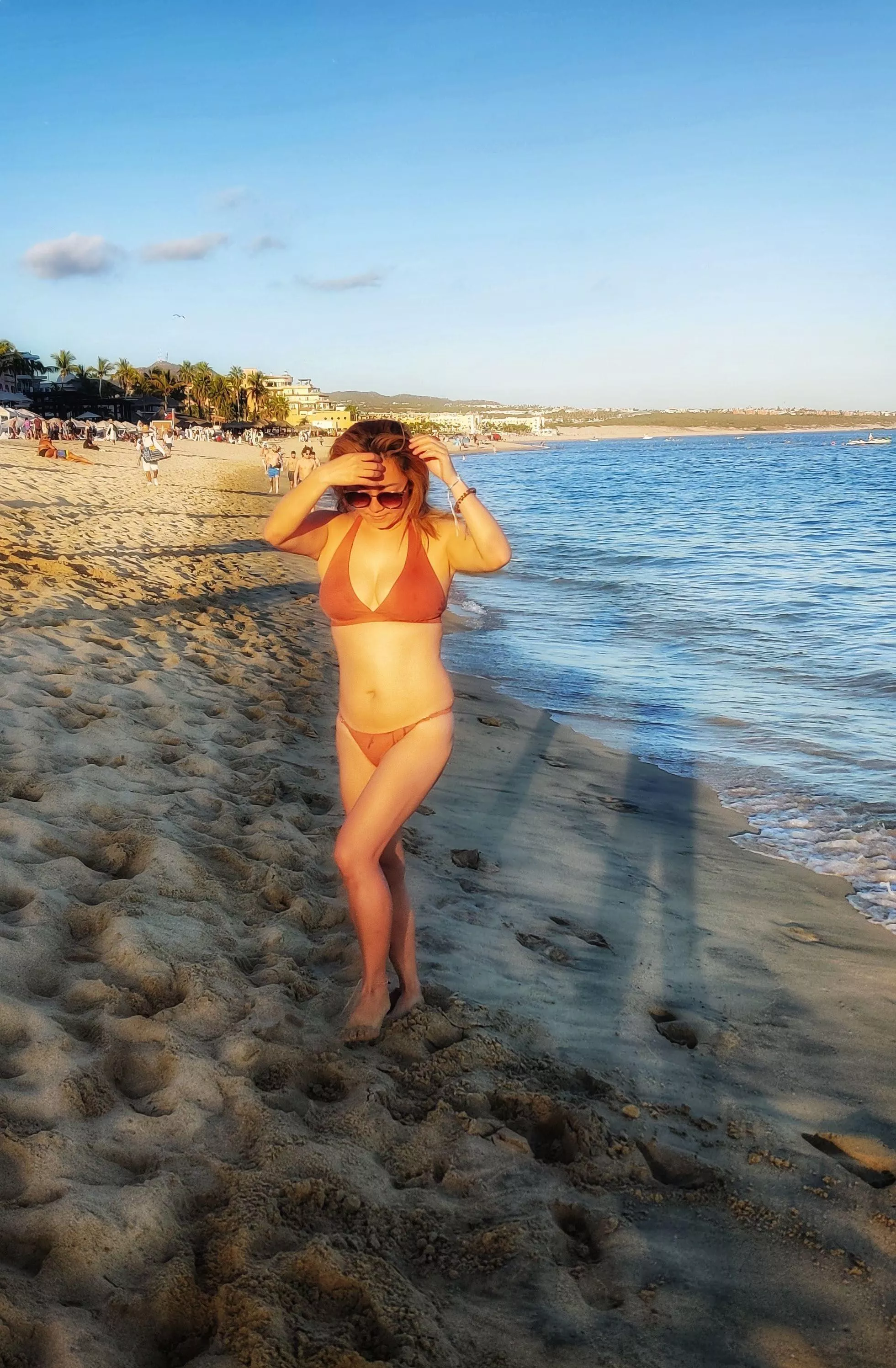 Enjoying the sun's glow