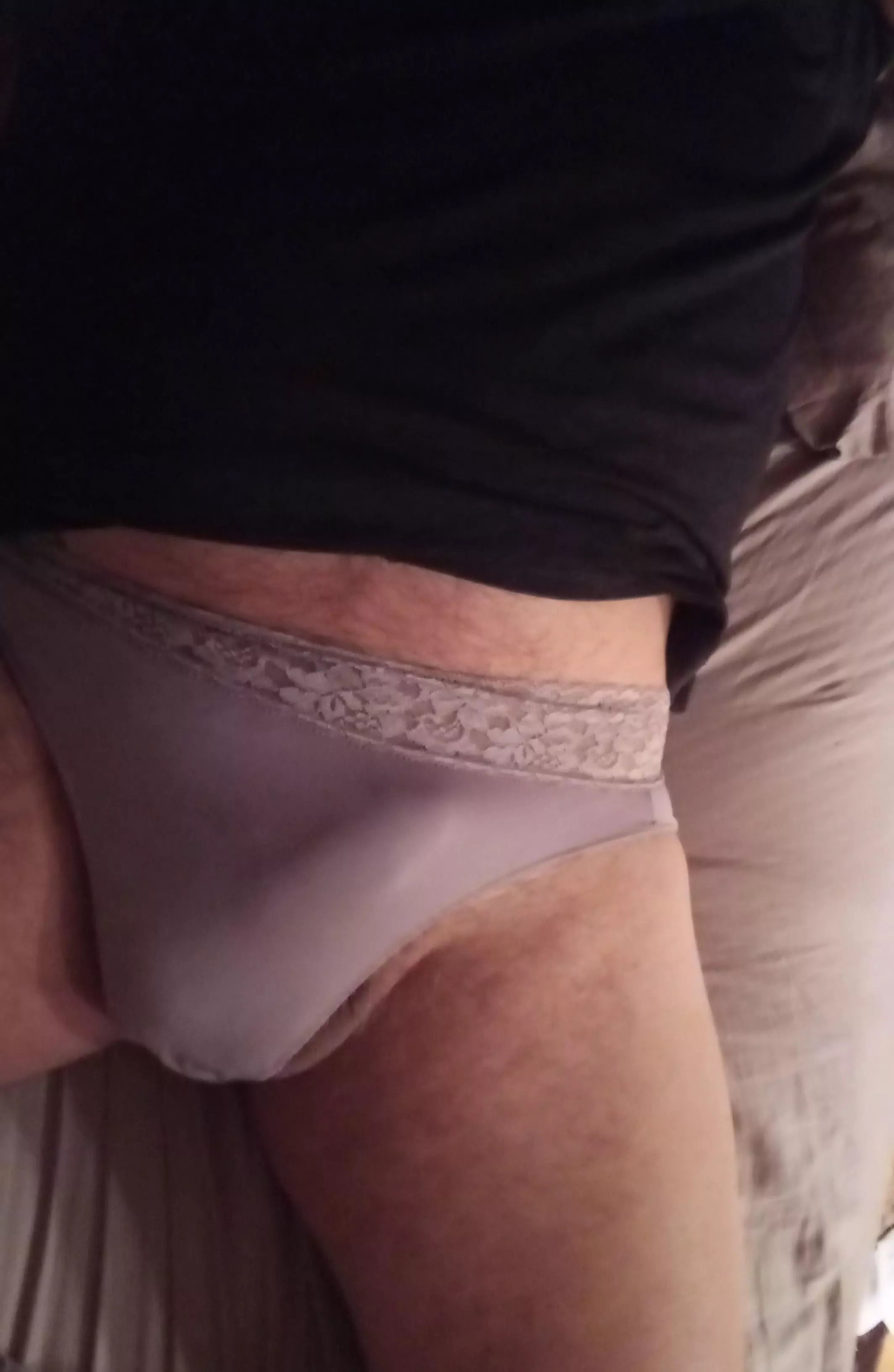 enjoying wife's worn panties this morning