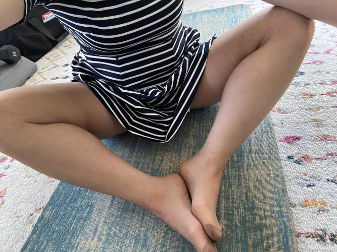 Getting ready to go out.