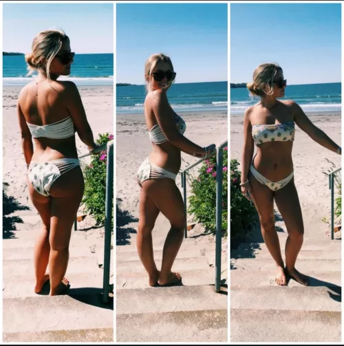 Gorgeous college girl in her bathing suit