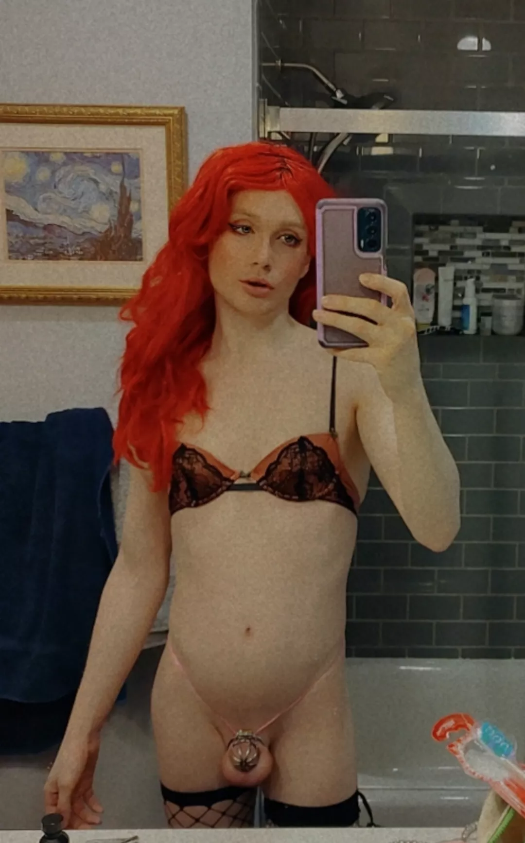 I love that my clitty is so small it fits into a nub cage now 🥰