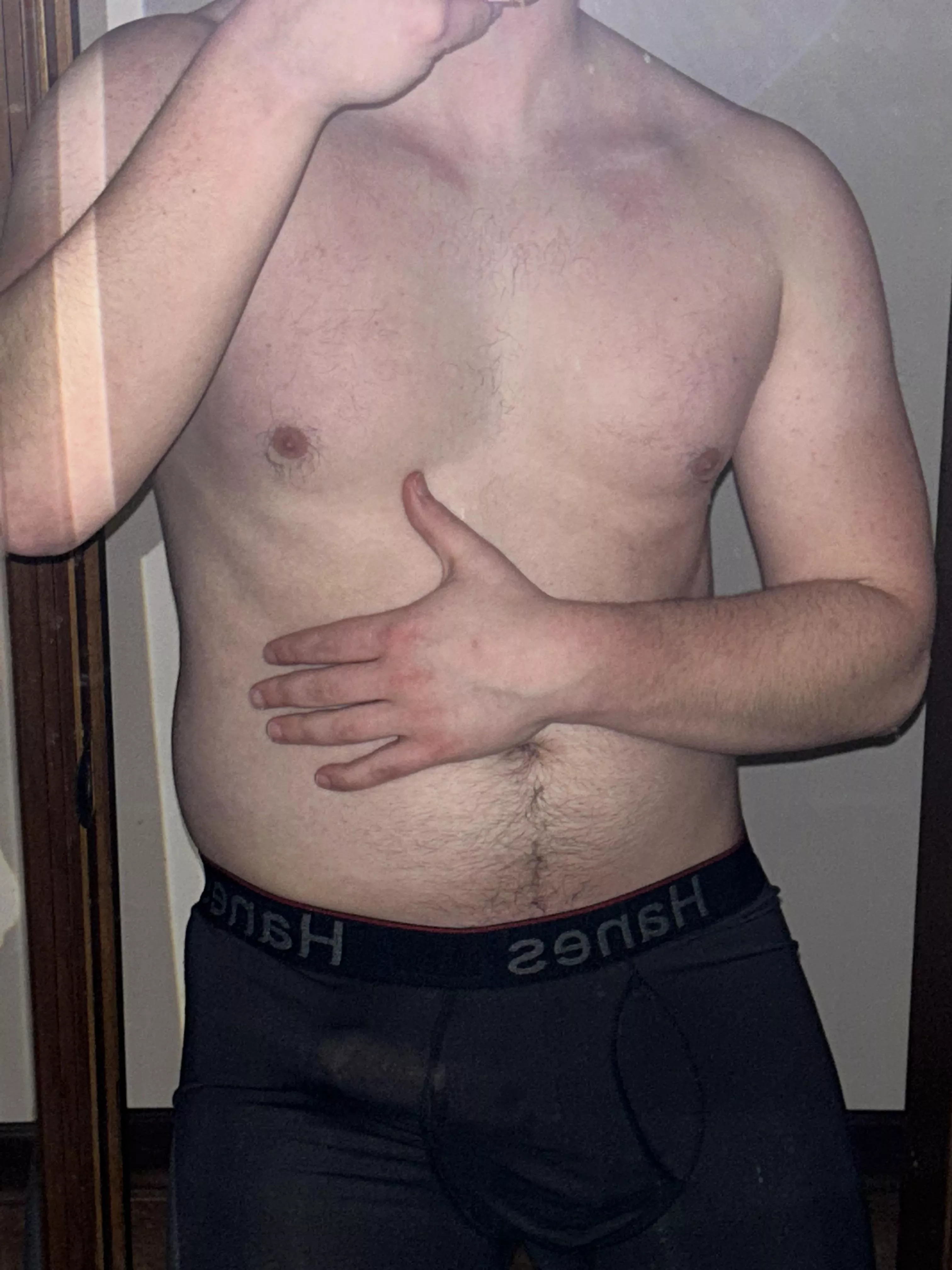 I mean it looks better with less on, but I don’t think anyone is complaining what they see right now