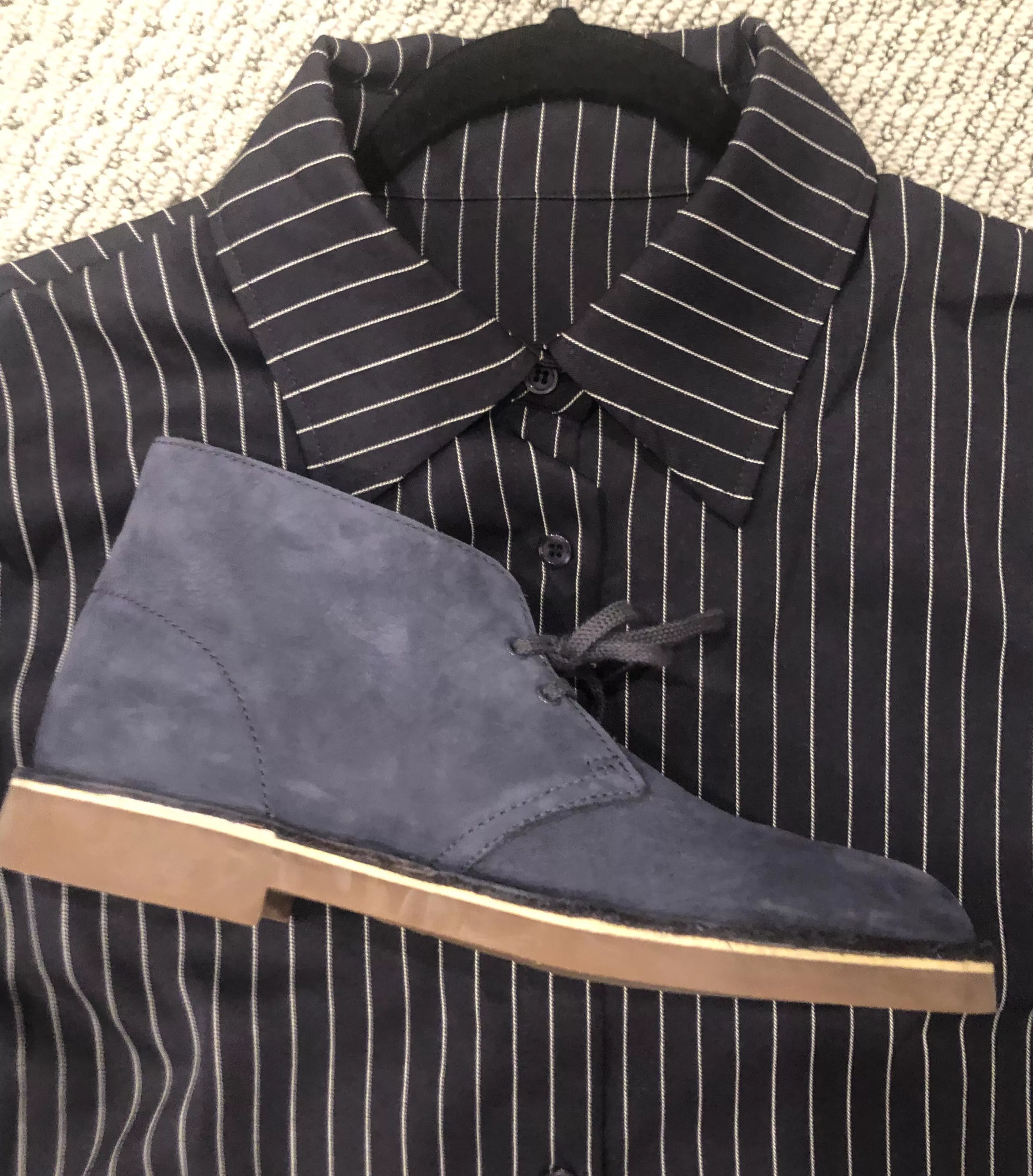 I wanna dye my boots to the same darker shade of blue as my shirt! How many coats of black should I use, or, will even just one coat make the shoe entirely darker than the shirt in that the boot lays ontop of? Any advice is helpful! Ps: The shoes are nub