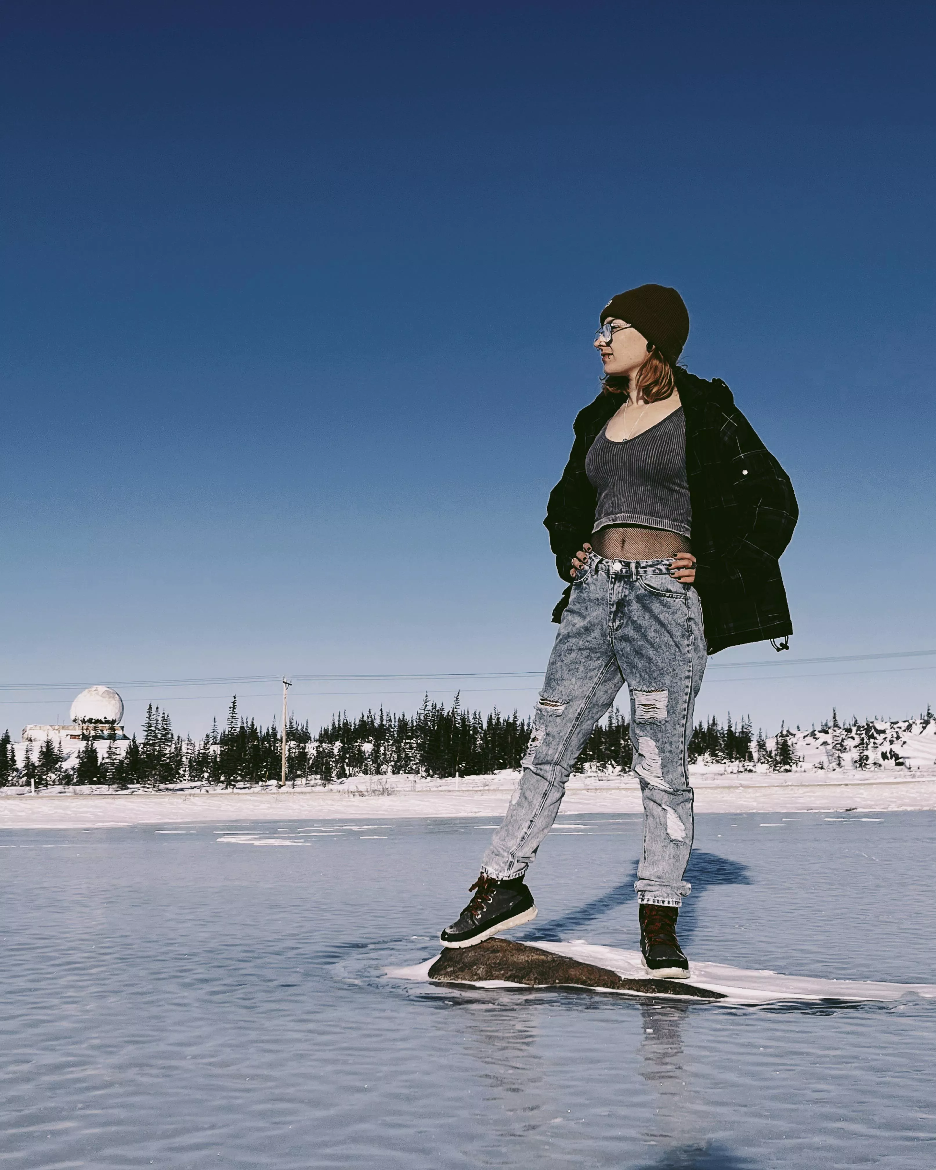 Minus 30 in a crop top? 🥶