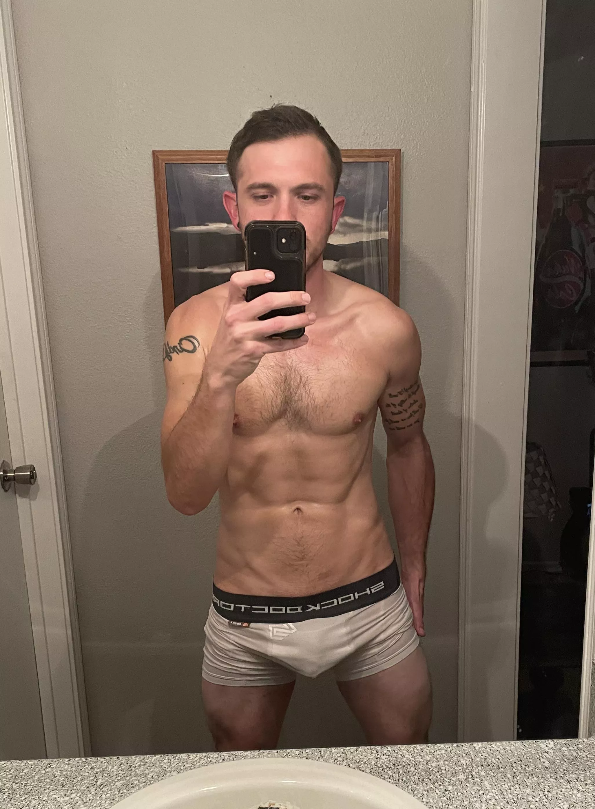 My cock is always bulging so much, I can never hide it even in compression shorts