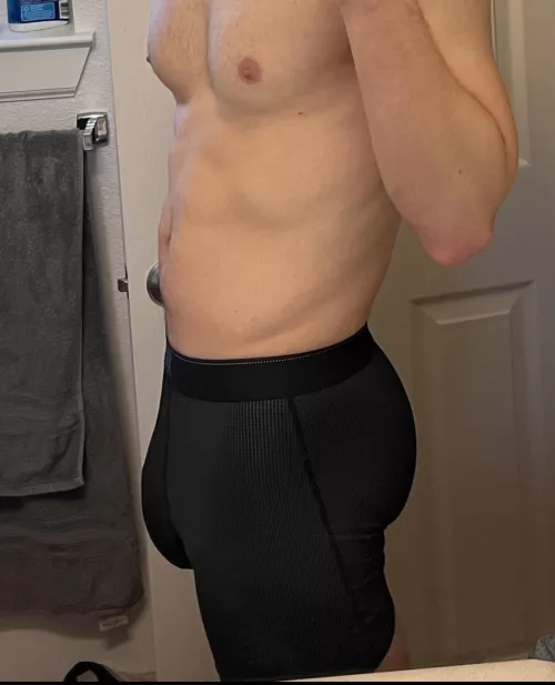 My compression shorts trying their best to keep it compressed