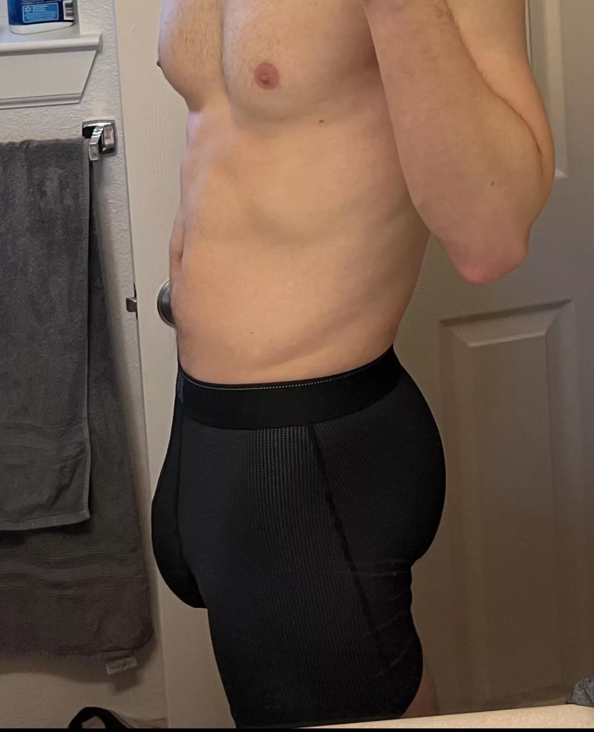 My compression shorts trying their best to keep it compressed
