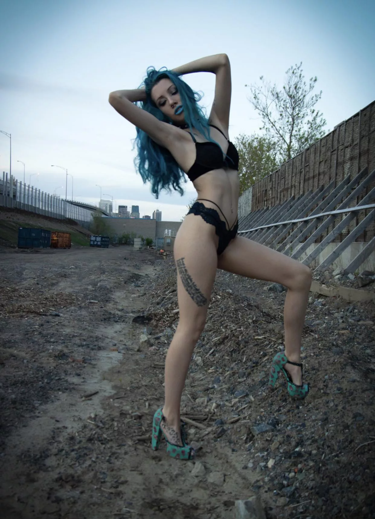 Naked legs in the wild