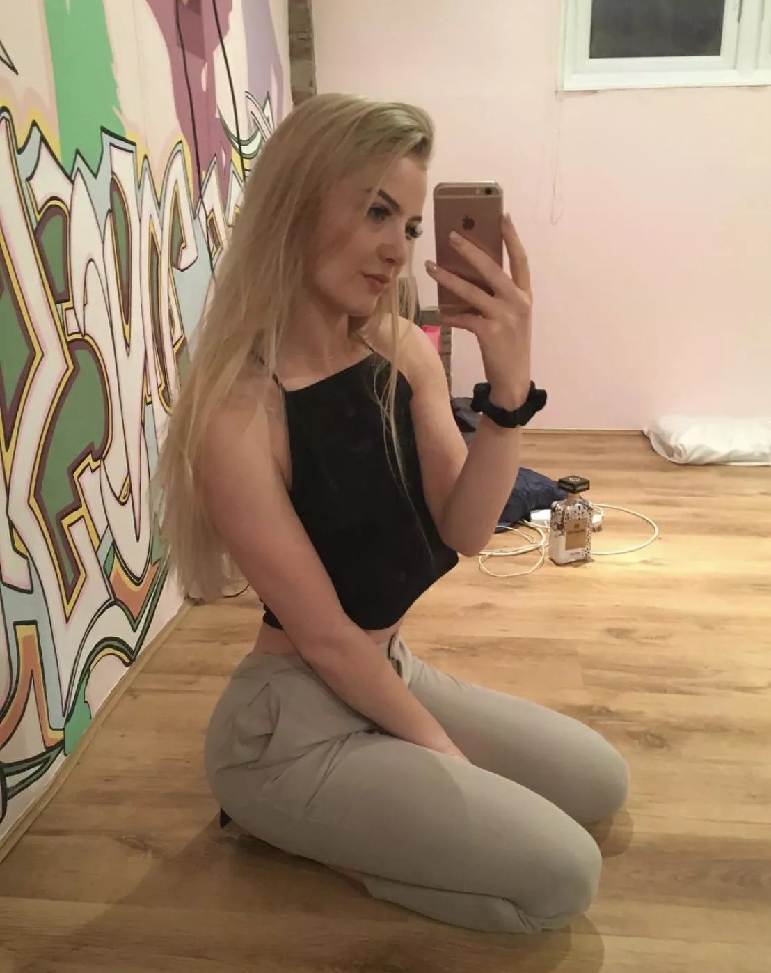 On her knees for you