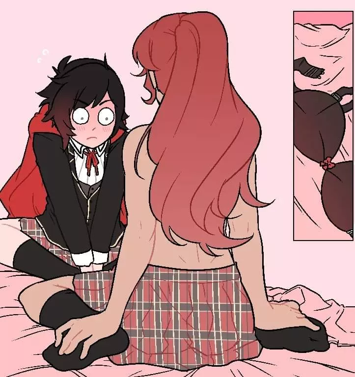 Pyrrha befuddles Ruby.[Artist Unknown]