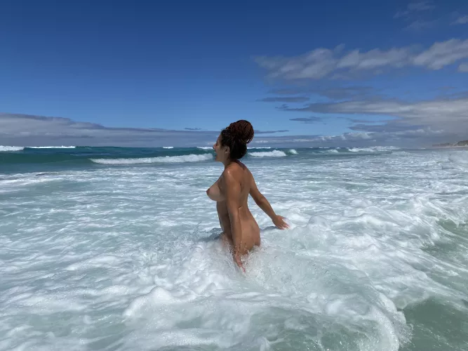 Running in the ocean