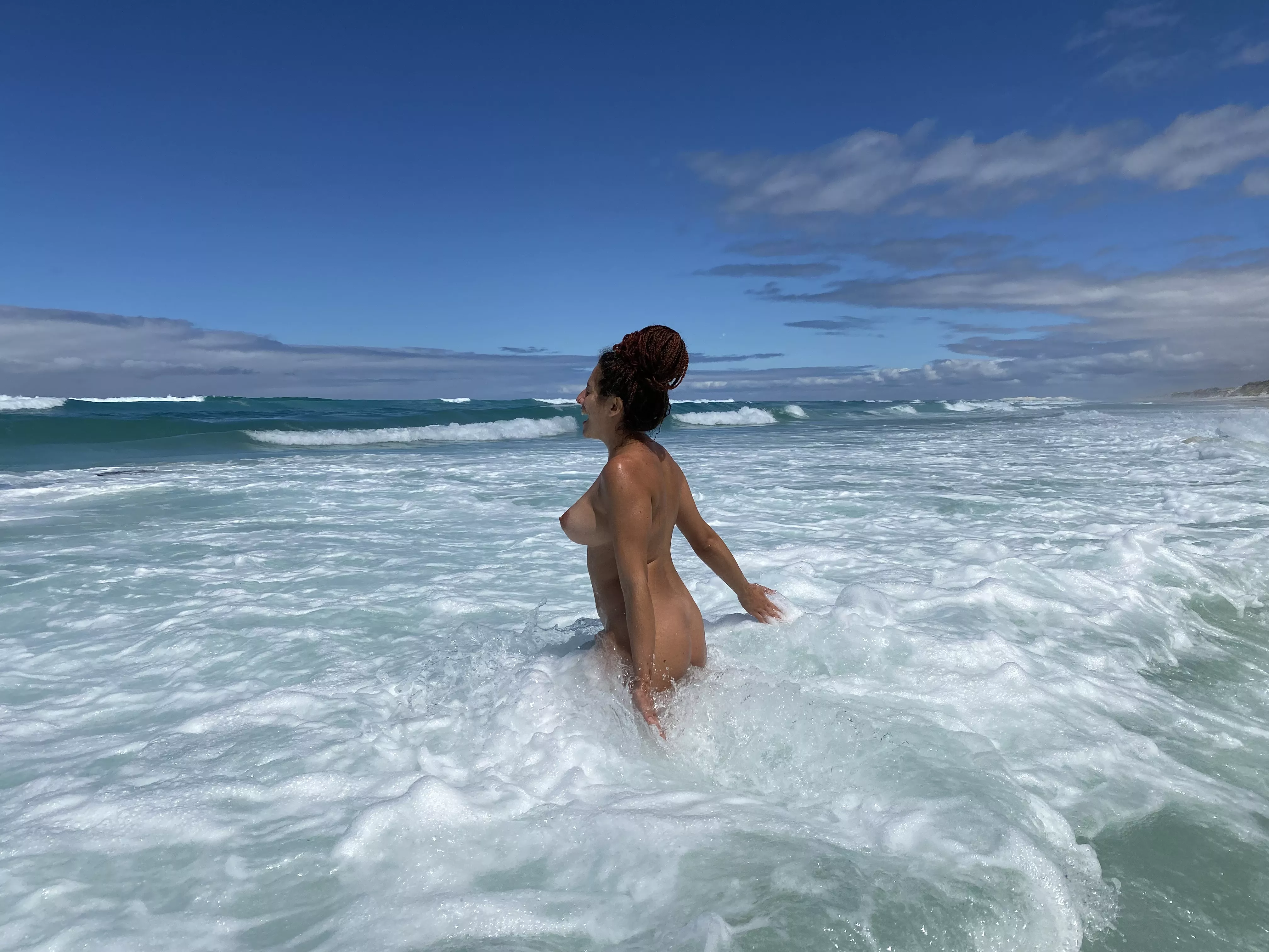 Running in the ocean