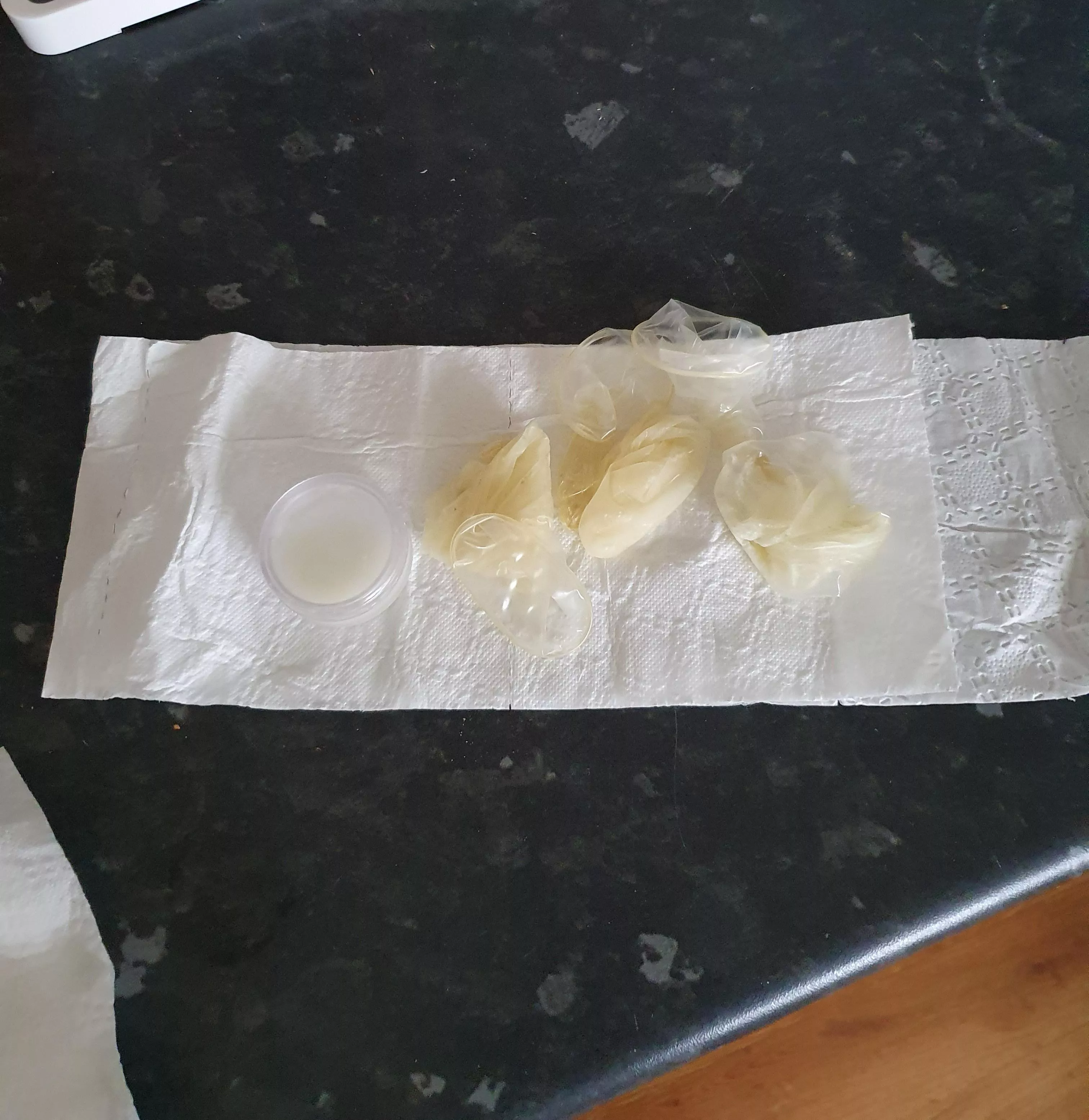 selling cum pots and used condoms