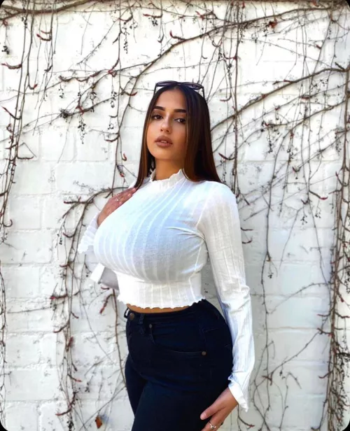 She tries to blend in with the wall