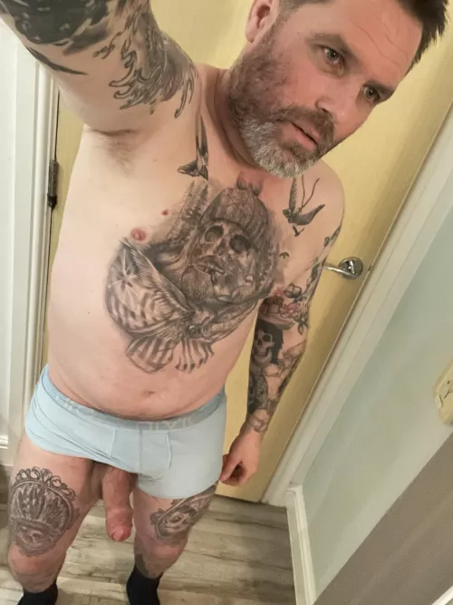 Showing the silver beard