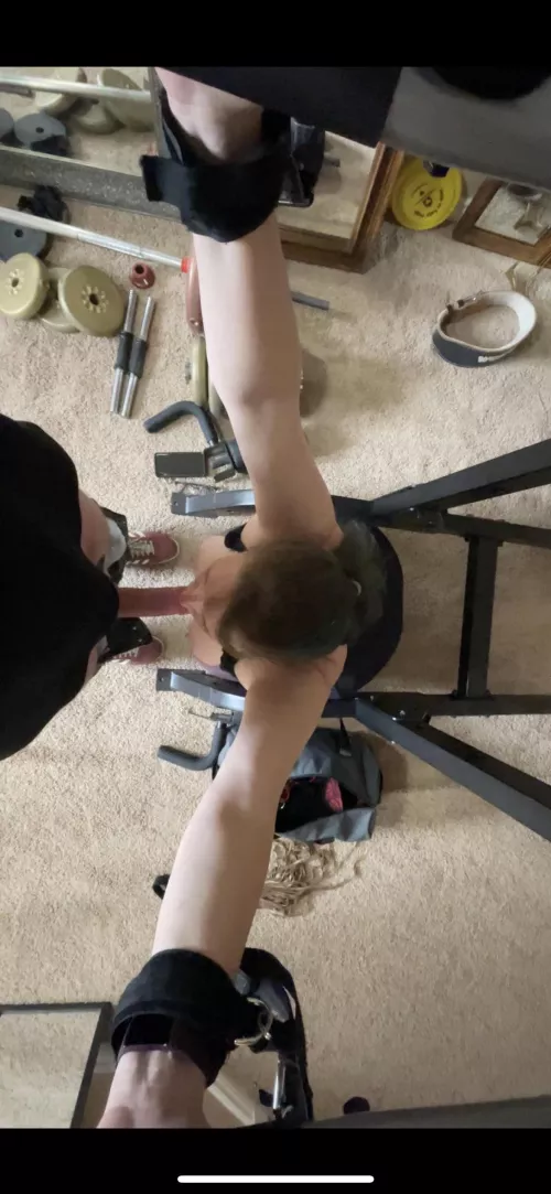 Using my power tower for fun. This is way more fun than doing dips.