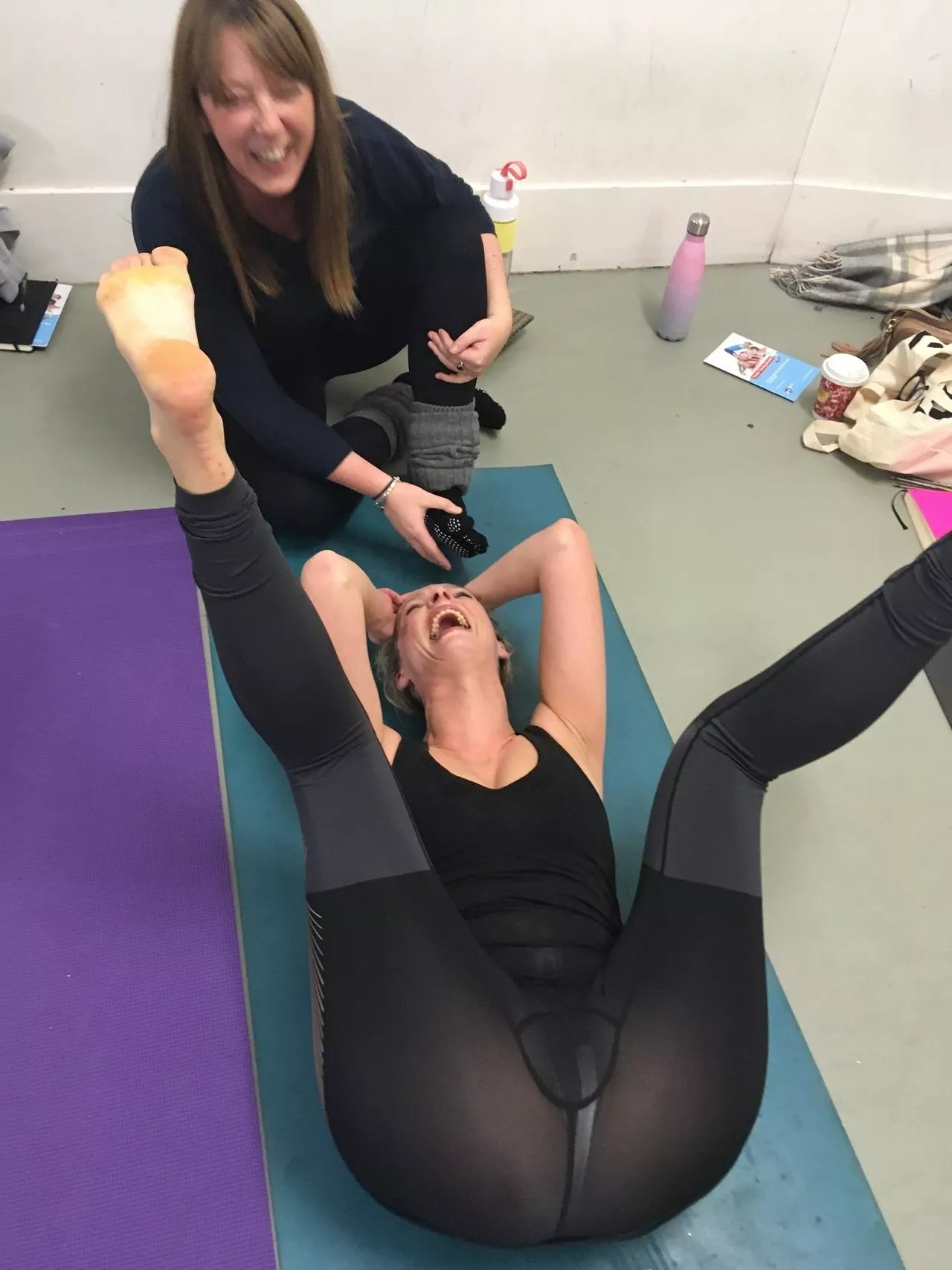 When yoga is just too much fun