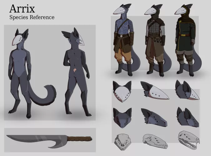 After being in developement for almost 5 years, Ive finally gotten my species a ref sheet!!!!