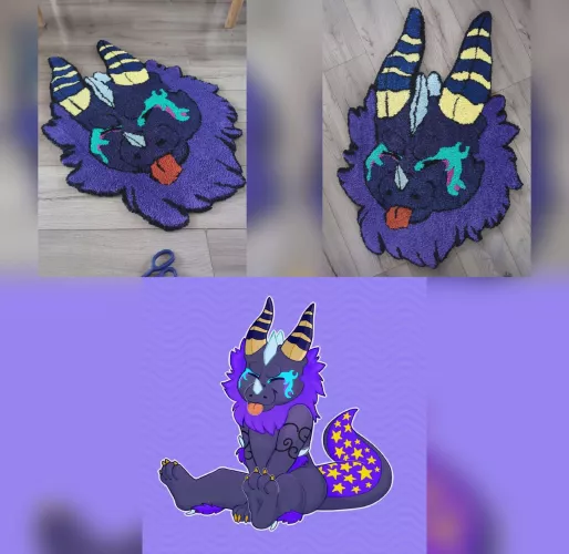 another commission finished (art be @valoa_ on Twitter) Carpet I made myself 😁