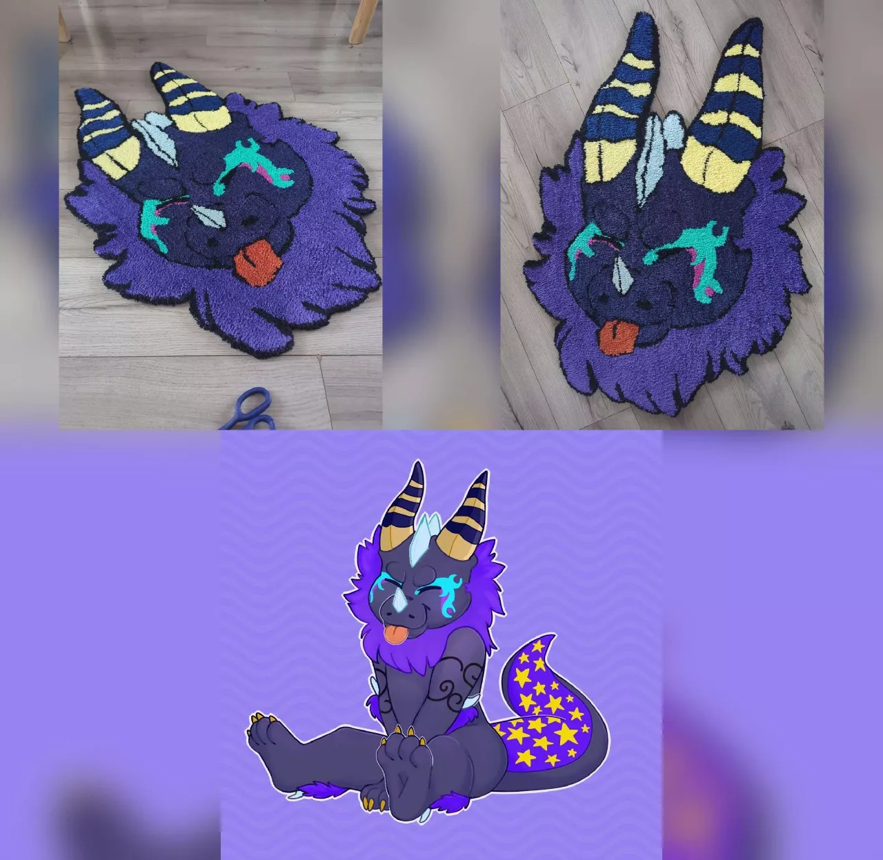 another commission finished (art be @valoa_ on Twitter) Carpet I made myself 😁