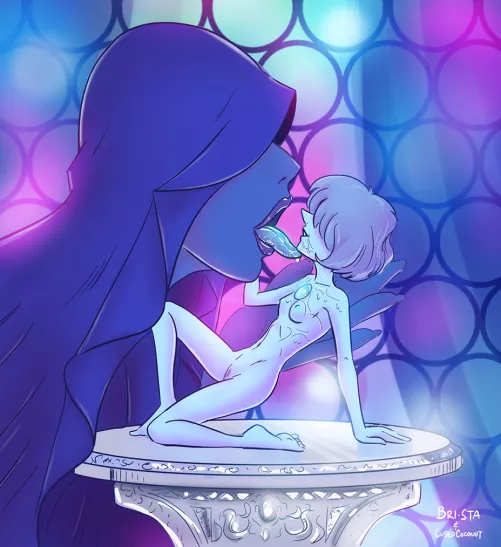 Blue Diamond enjoys her Pearl (CubedCoconut and Bri-Sta)