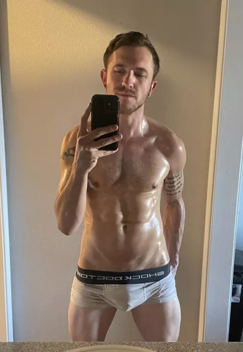 Can we hang out at home just like this all day? My bulge might not stay inside these though it’s already stretched so tight