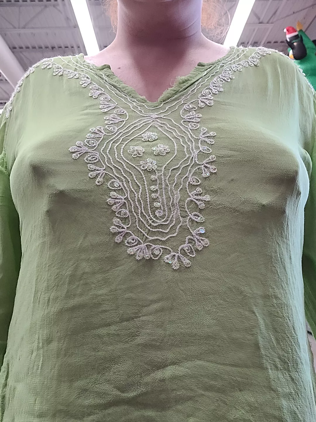 can you see my nipple clamps in this shirt? hope so cause I'm already in the store!