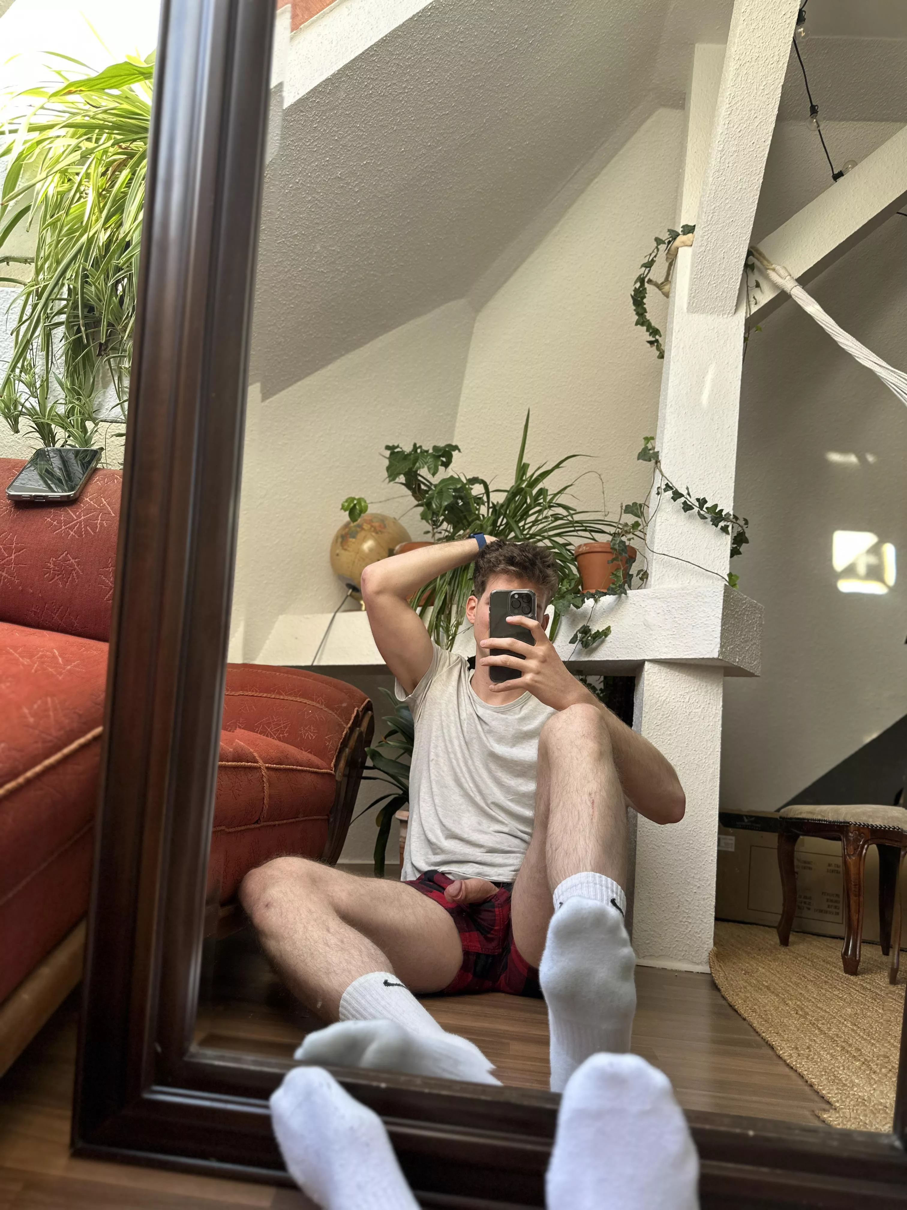 Dick slipped out but I swear this was supposed to be a picture showing off my socks