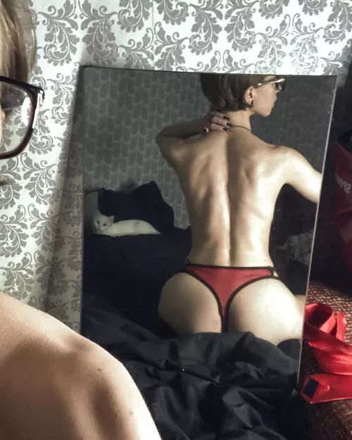 Don’t take them off, just pull to the side :)