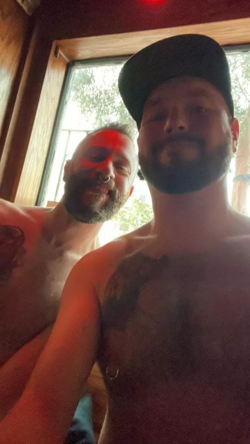 Even in winter it’s sometimes nice to take the shirt off!