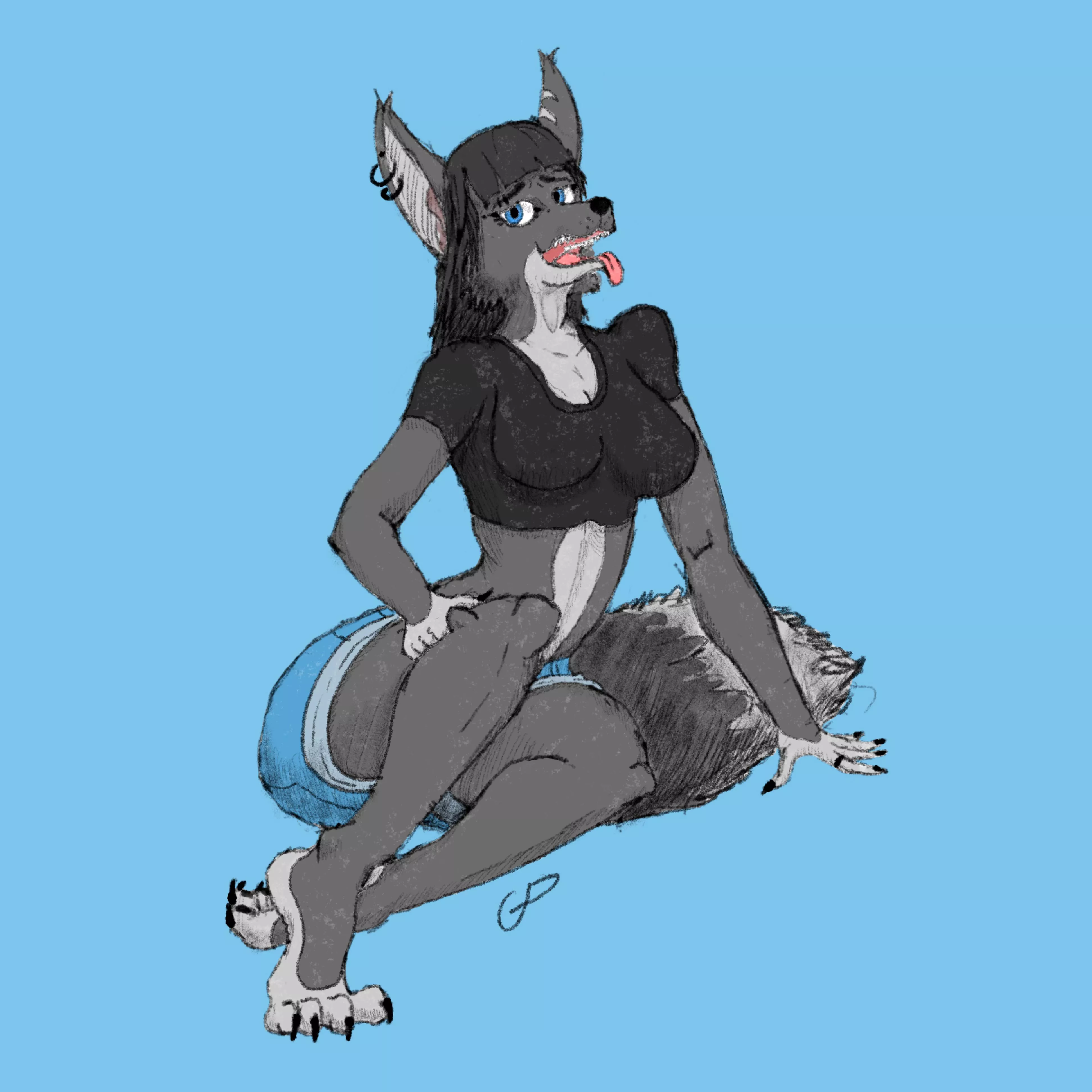 Girl sketch, I was bored so I drew this. What do you think guys?