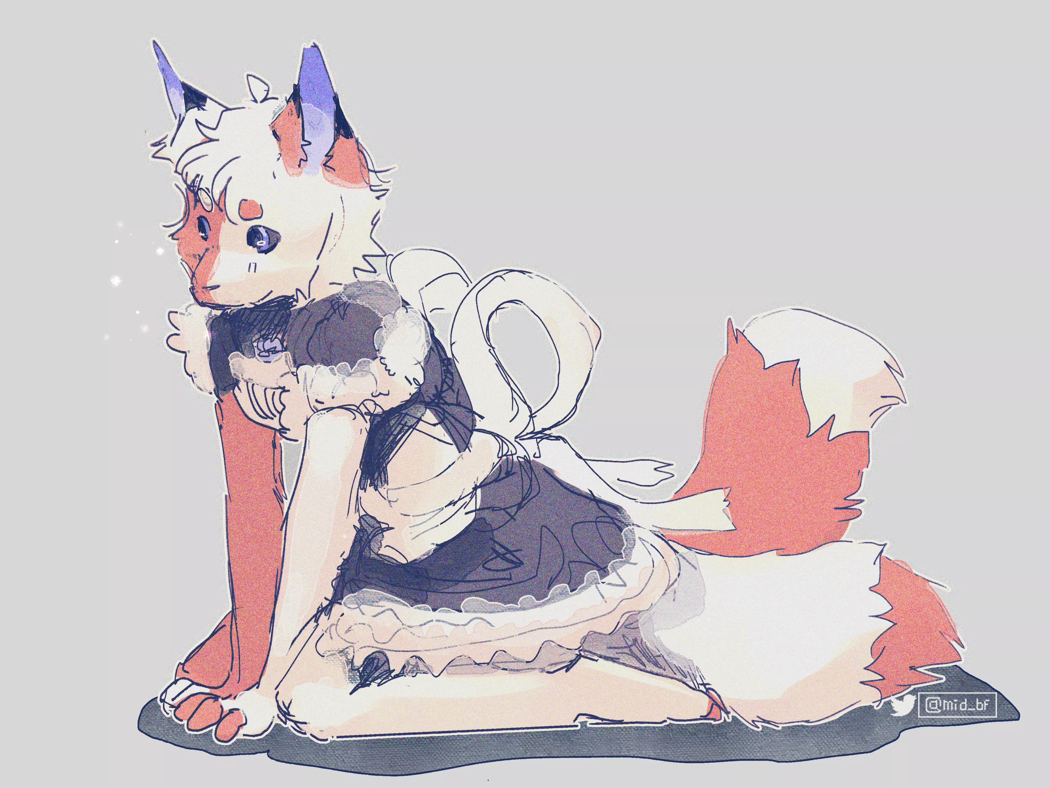 i got paid to draw this i literally couldn't say no (art by me, @mid_bf on twt)