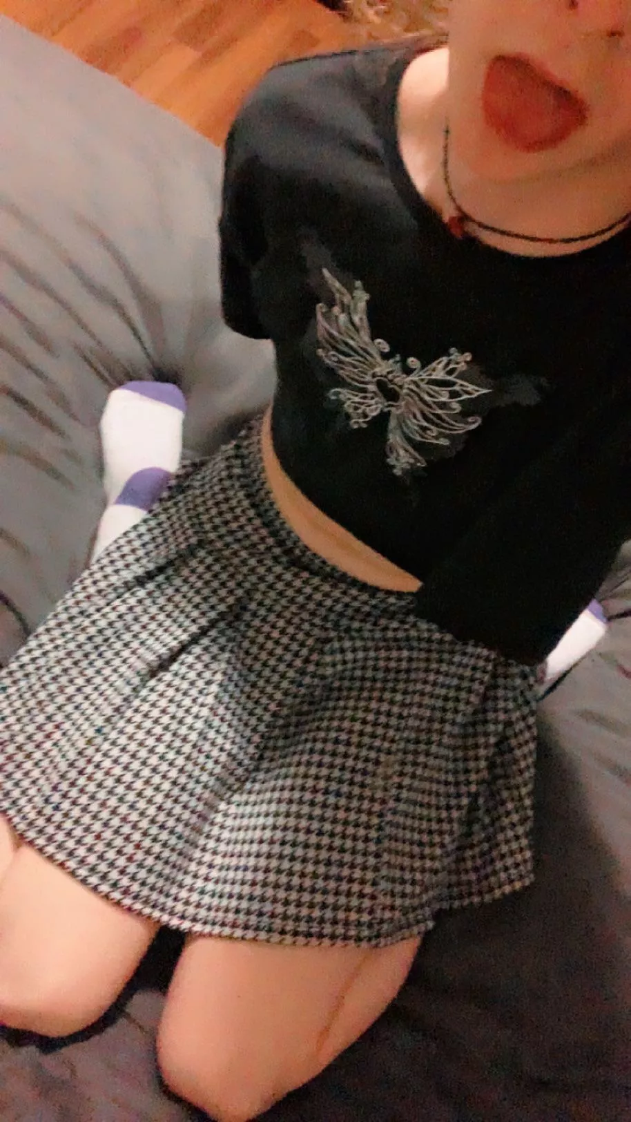 i was brave today and wore thing around the mall today… Just did one lap around and left. I was very nervous.