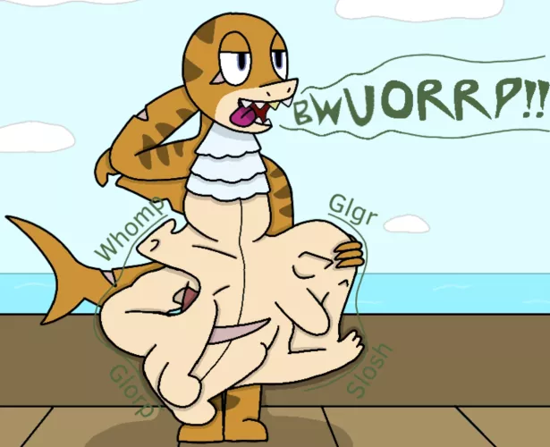 {Image}{oral vore}Salty dolphin meal